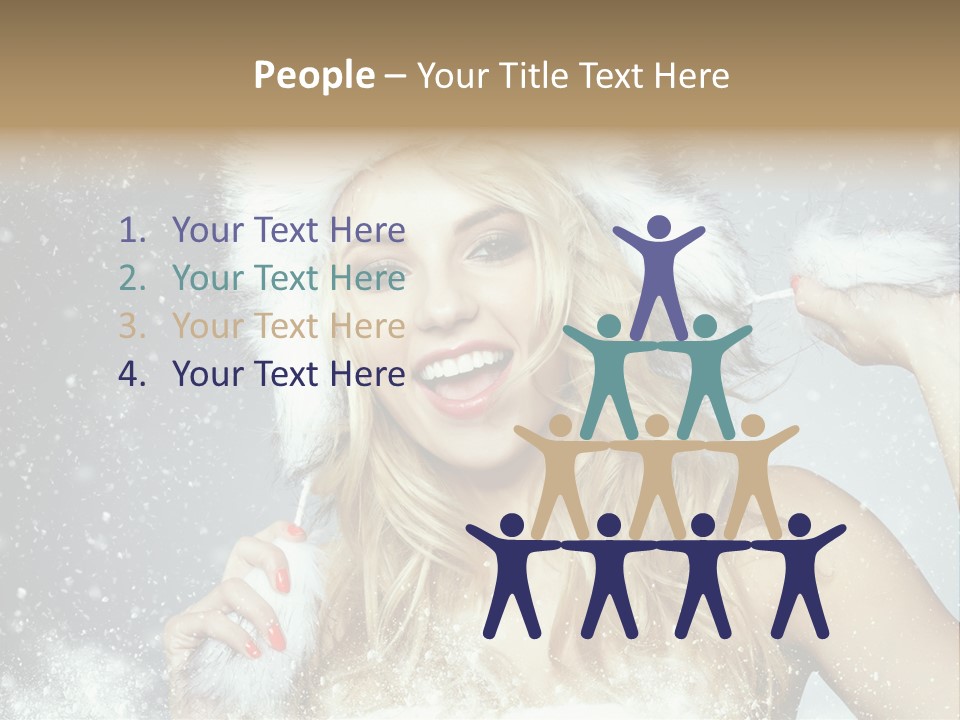 Woman Looking At Camera Beauty PowerPoint Template