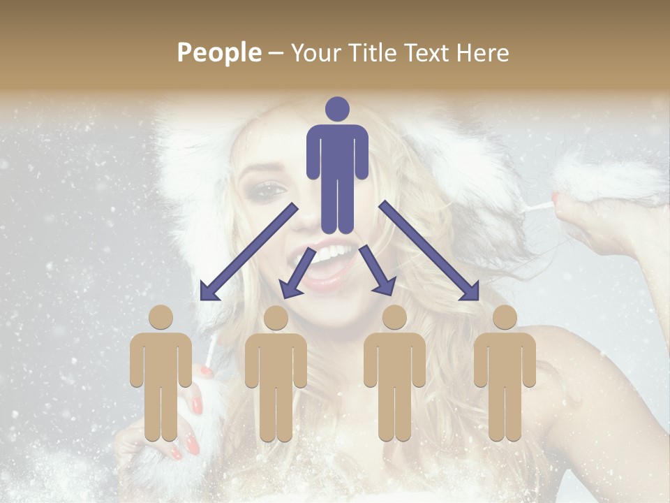 Woman Looking At Camera Beauty PowerPoint Template