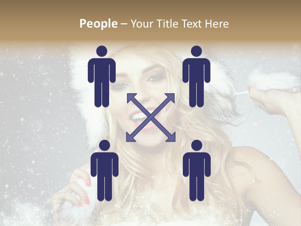 Woman Looking At Camera Beauty PowerPoint Template