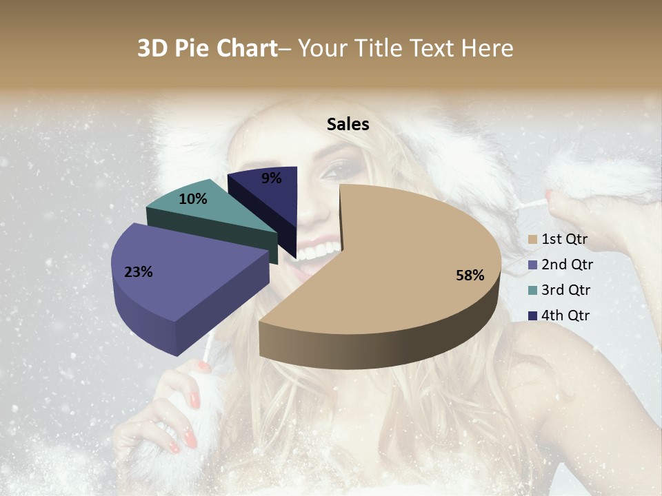 Woman Looking At Camera Beauty PowerPoint Template