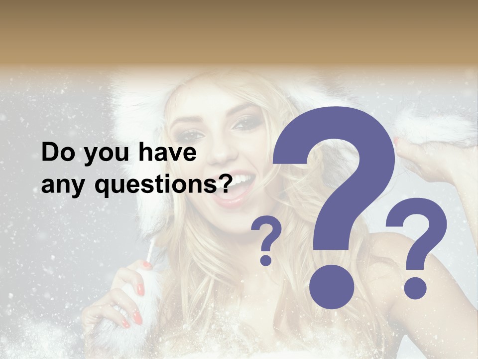 Woman Looking At Camera Beauty PowerPoint Template