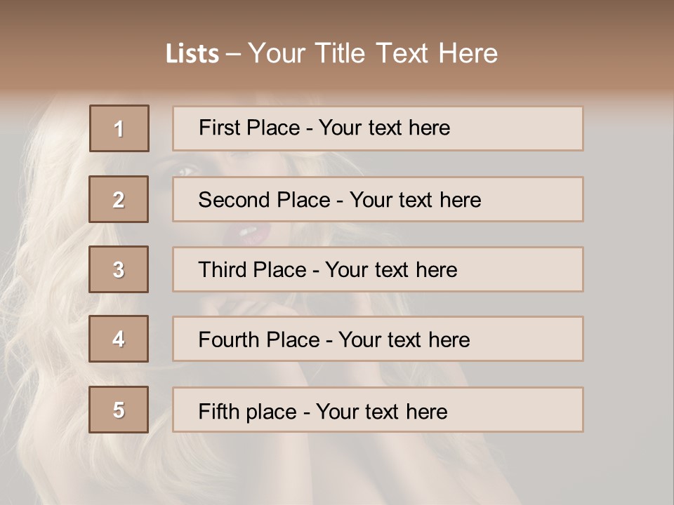 Attractive Fashion Haircut PowerPoint Template
