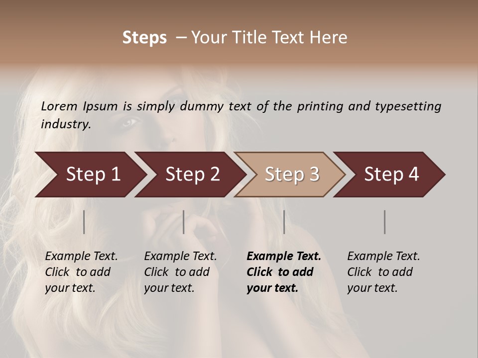 Attractive Fashion Haircut PowerPoint Template