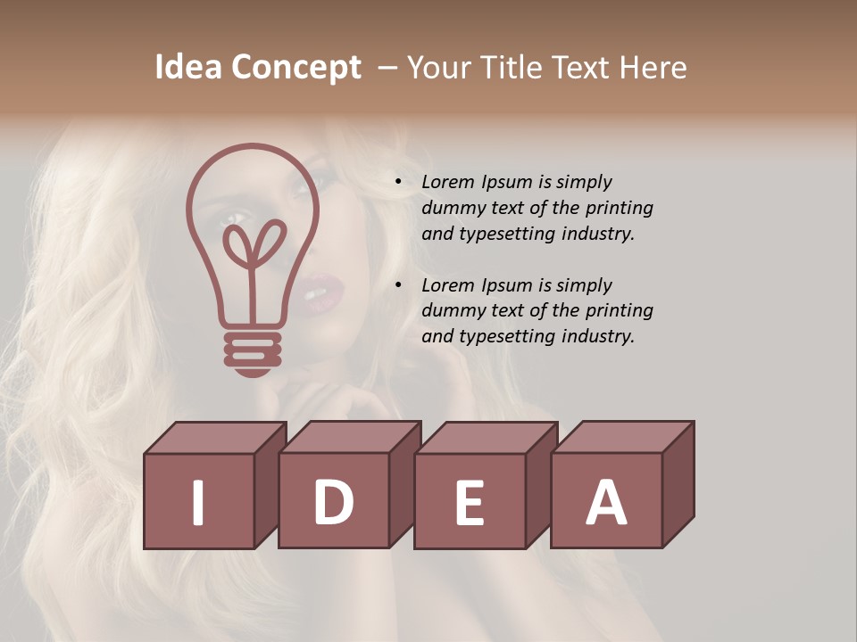 Attractive Fashion Haircut PowerPoint Template