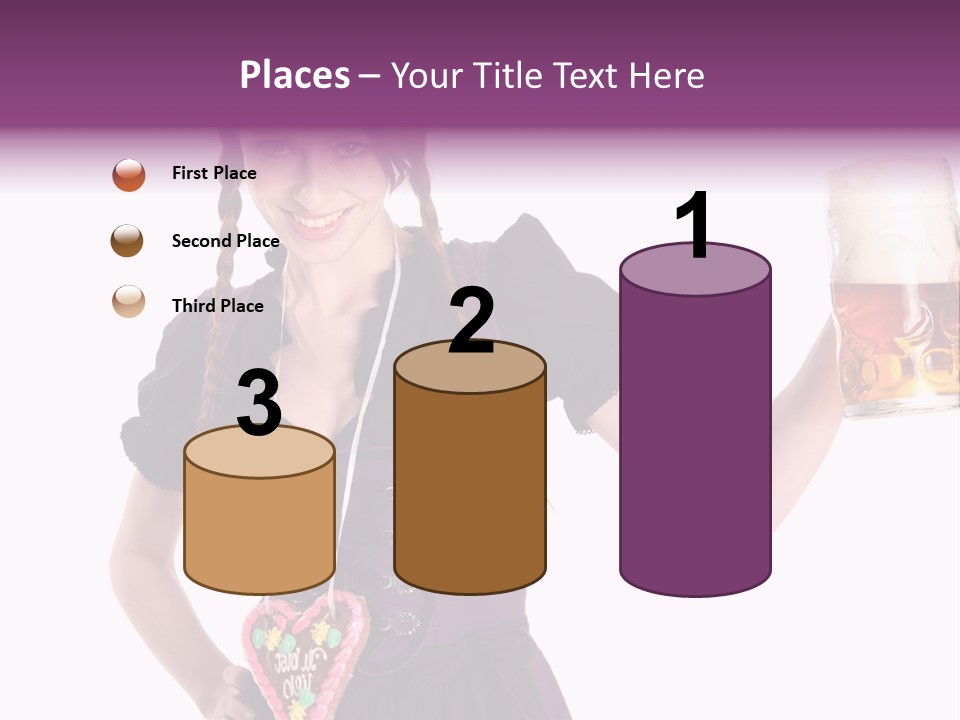 Oktoberfest Frau Trachtenkleid PowerPoint Template