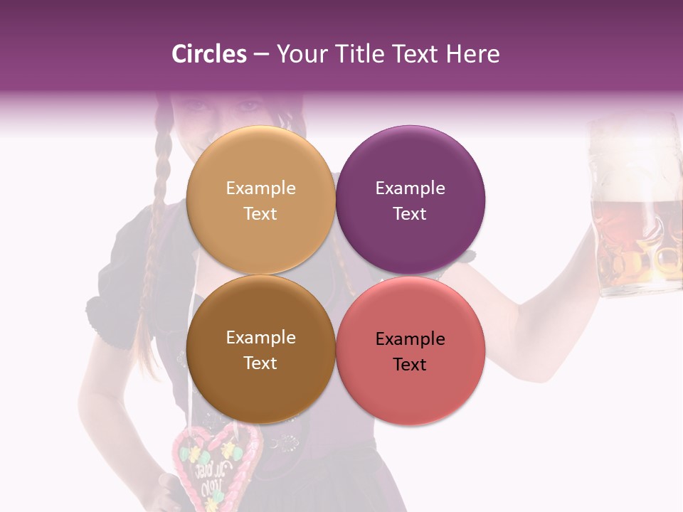 Oktoberfest Frau Trachtenkleid PowerPoint Template