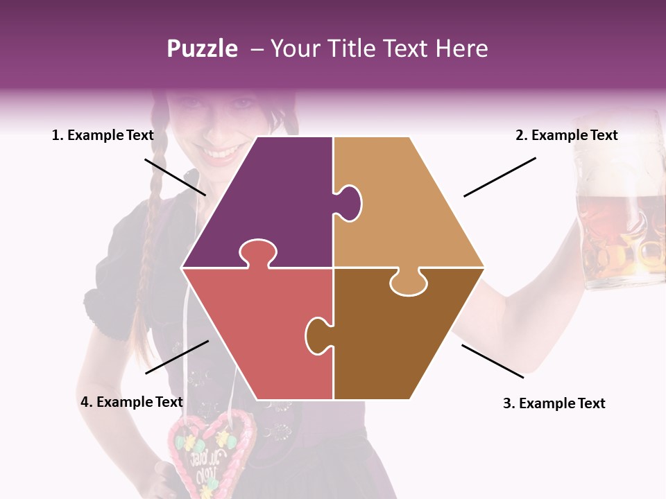 Oktoberfest Frau Trachtenkleid PowerPoint Template