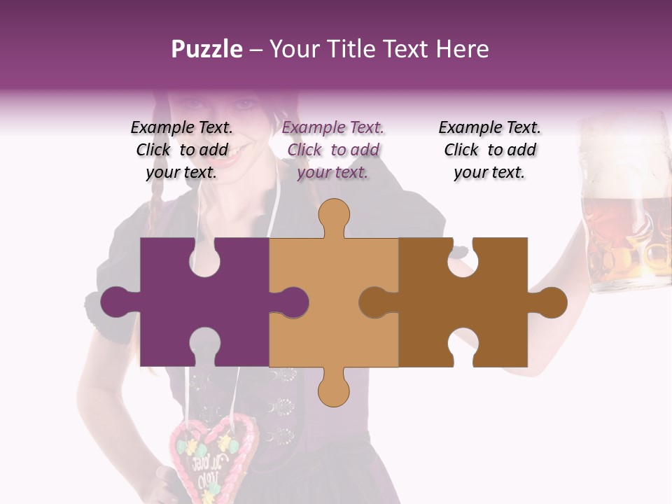 Oktoberfest Frau Trachtenkleid PowerPoint Template