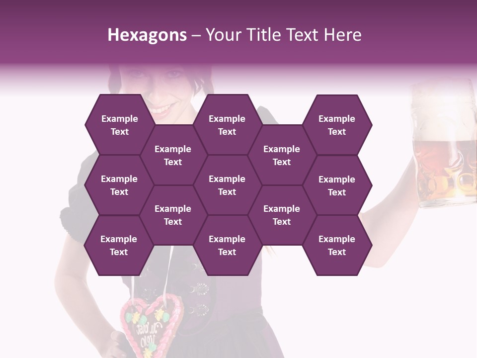 Oktoberfest Frau Trachtenkleid PowerPoint Template