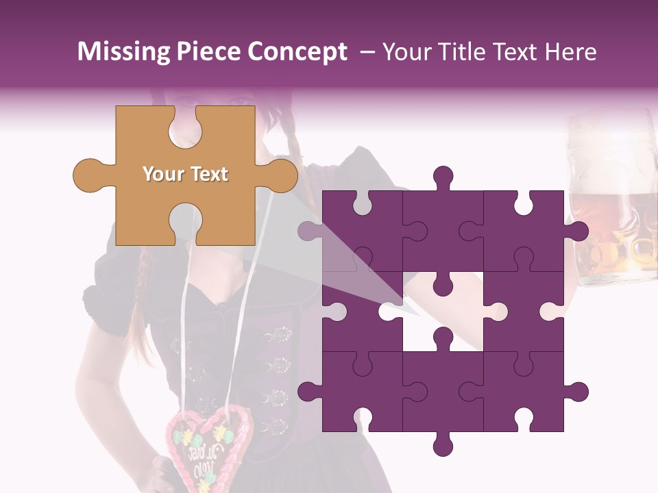 Oktoberfest Frau Trachtenkleid PowerPoint Template