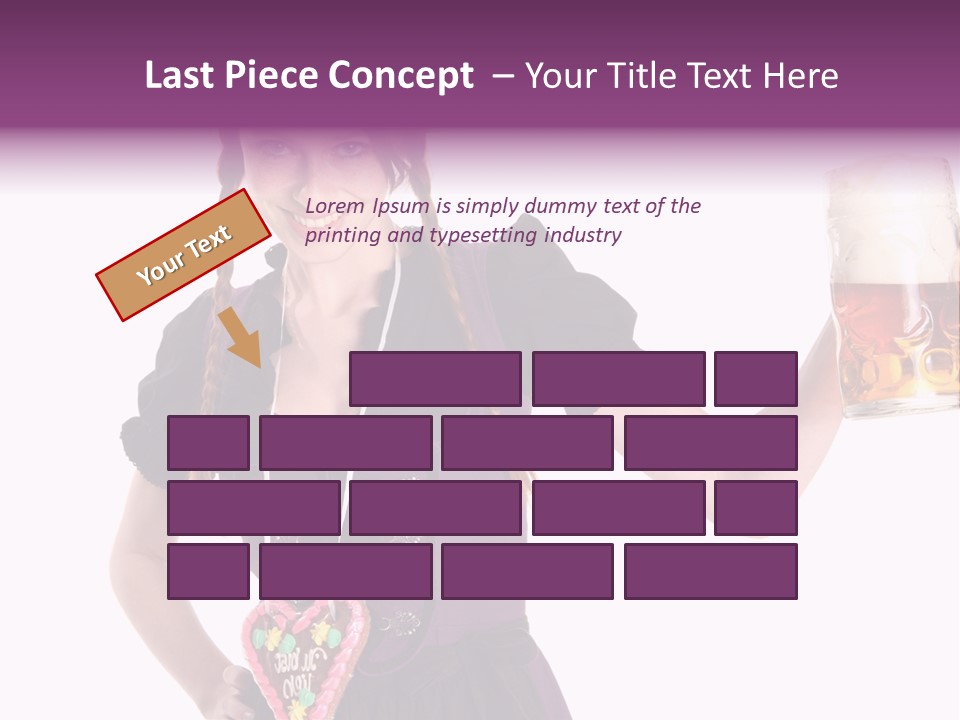 Oktoberfest Frau Trachtenkleid PowerPoint Template