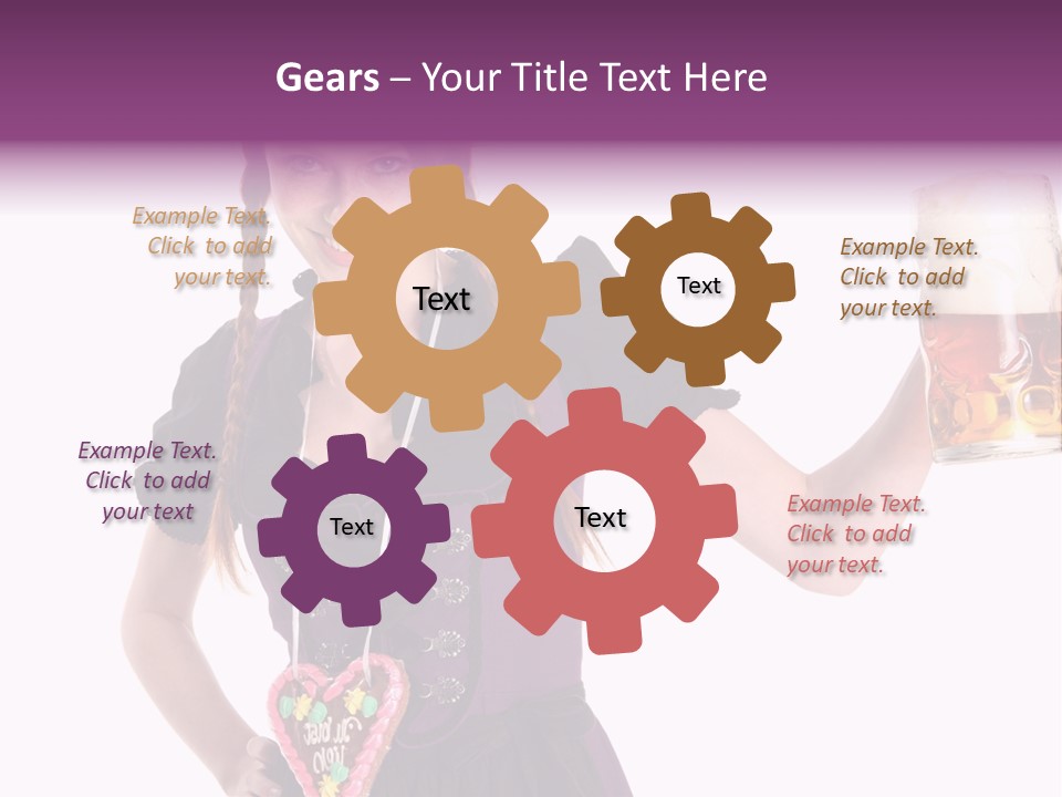 Oktoberfest Frau Trachtenkleid PowerPoint Template