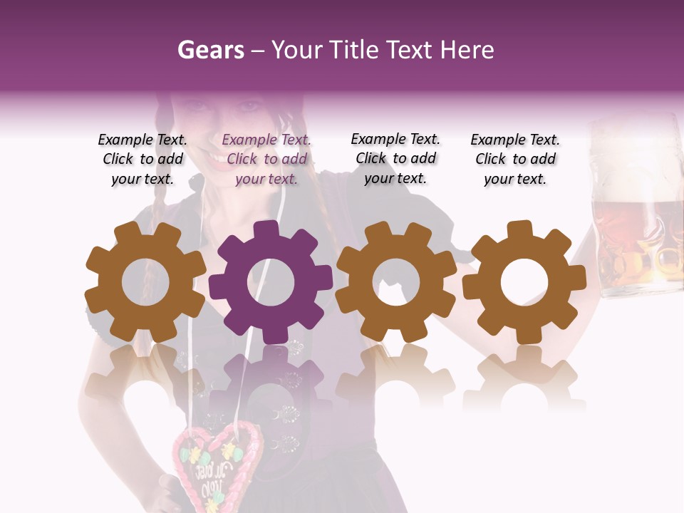 Oktoberfest Frau Trachtenkleid PowerPoint Template