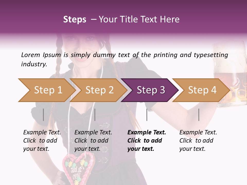 Oktoberfest Frau Trachtenkleid PowerPoint Template