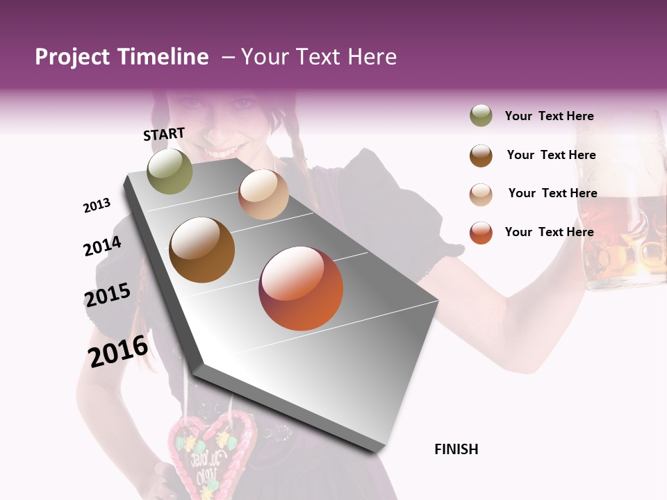 Oktoberfest Frau Trachtenkleid PowerPoint Template