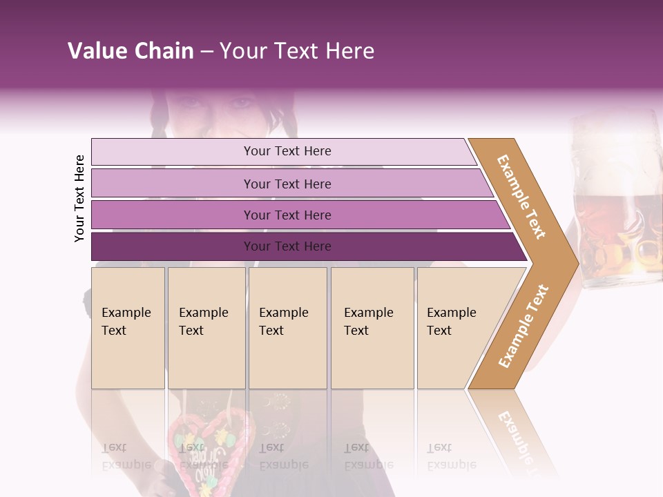 Oktoberfest Frau Trachtenkleid PowerPoint Template