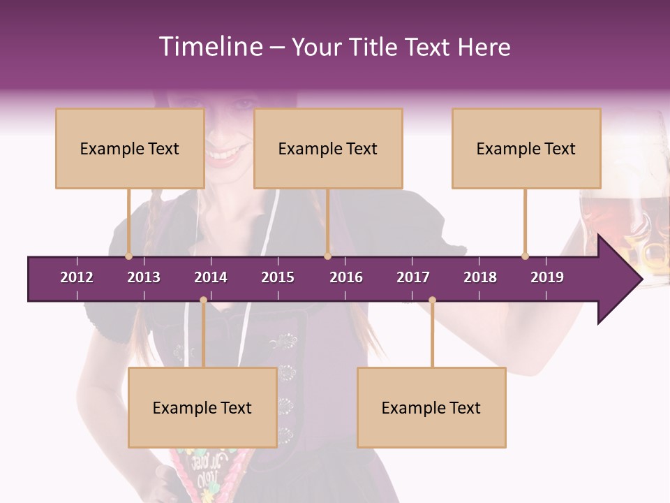 Oktoberfest Frau Trachtenkleid PowerPoint Template