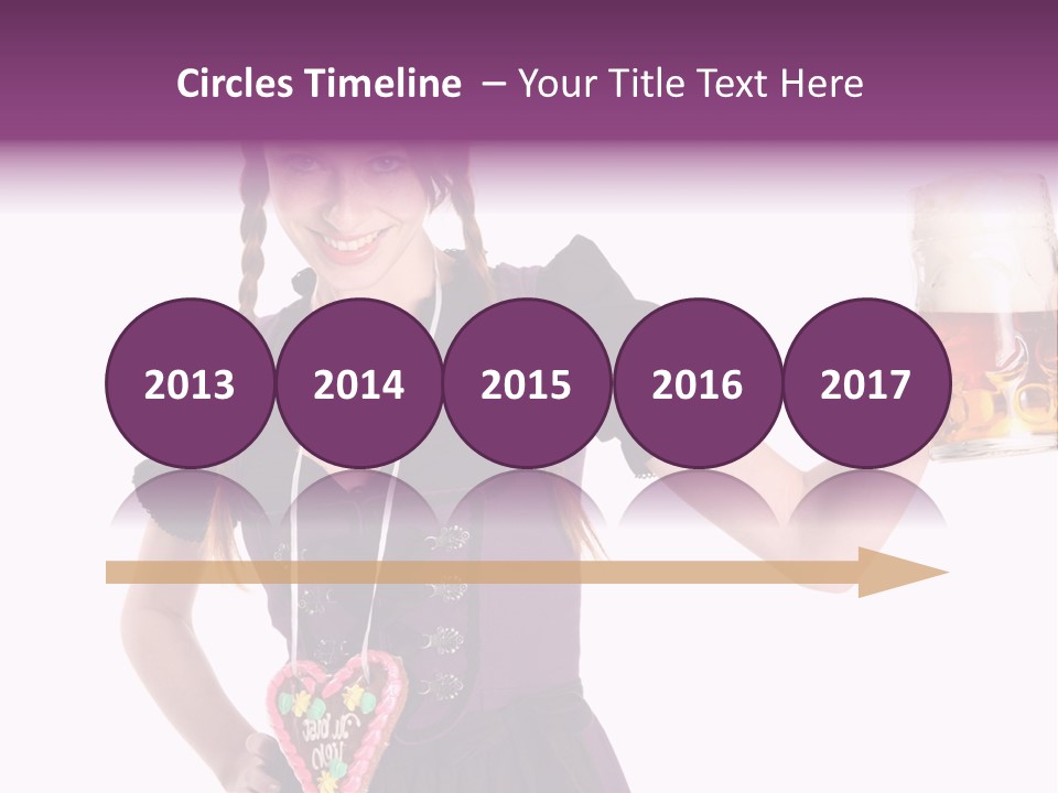 Oktoberfest Frau Trachtenkleid PowerPoint Template