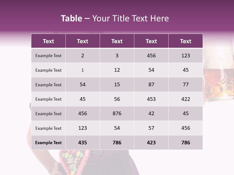 Oktoberfest Frau Trachtenkleid PowerPoint Template