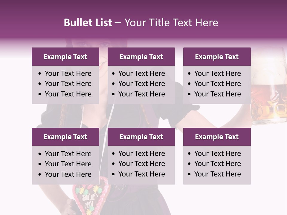 Oktoberfest Frau Trachtenkleid PowerPoint Template