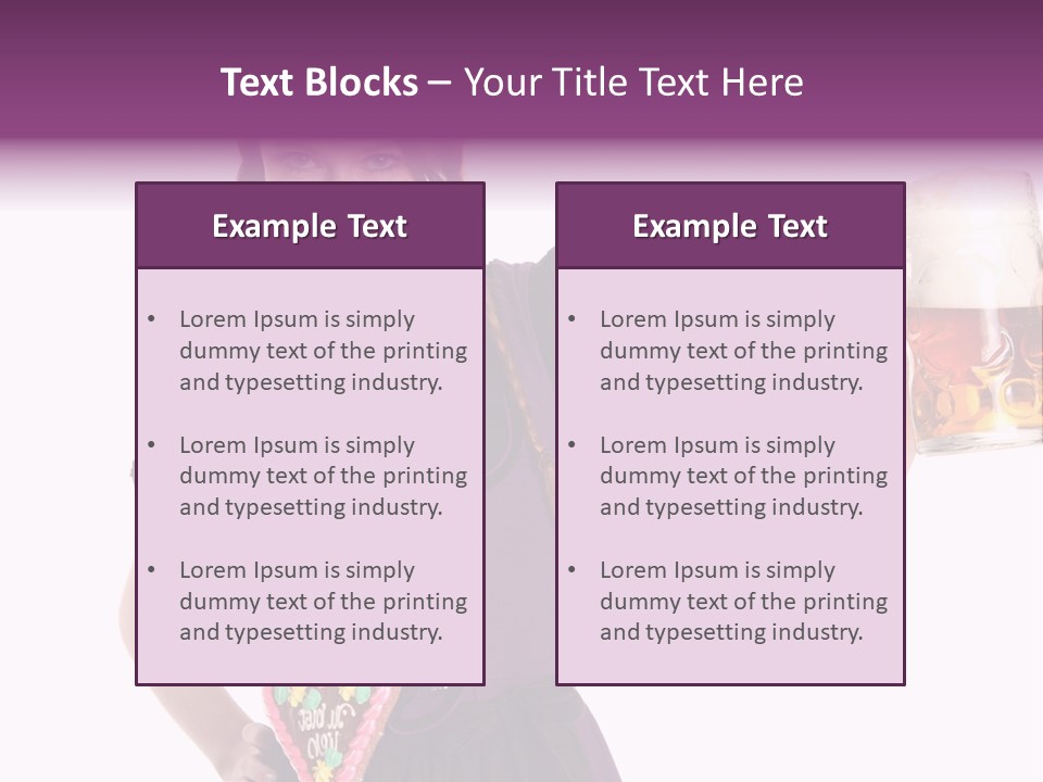 Oktoberfest Frau Trachtenkleid PowerPoint Template