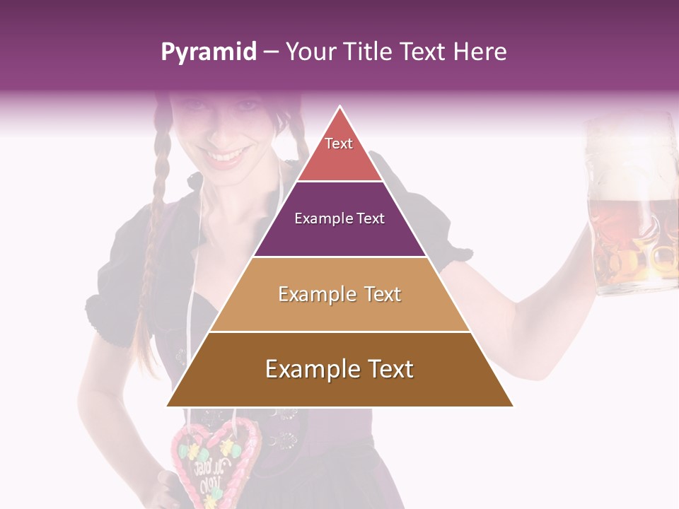 Oktoberfest Frau Trachtenkleid PowerPoint Template