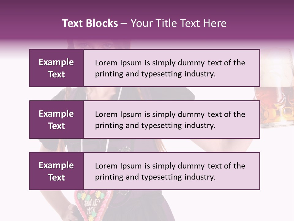 Oktoberfest Frau Trachtenkleid PowerPoint Template