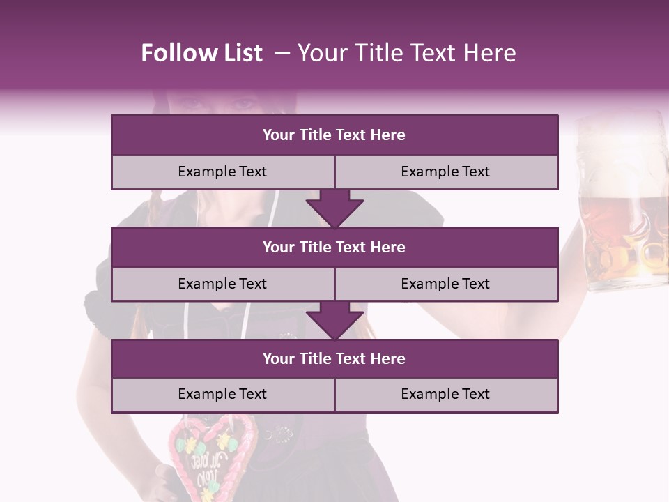 Oktoberfest Frau Trachtenkleid PowerPoint Template