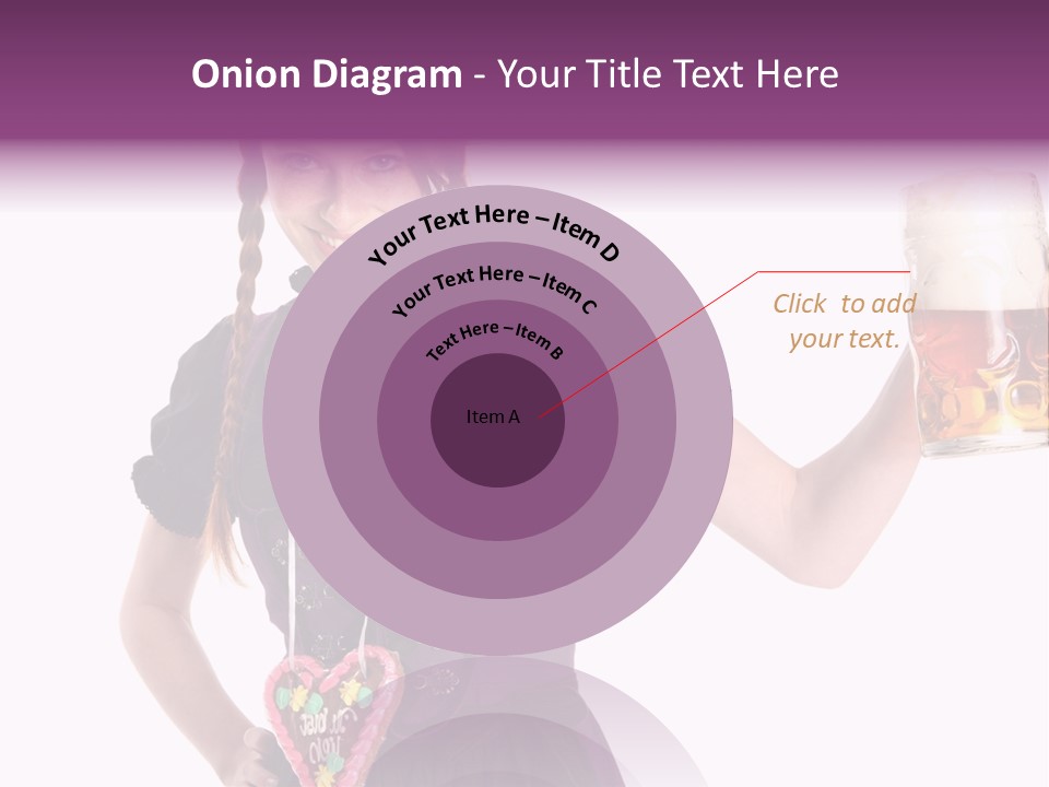 Oktoberfest Frau Trachtenkleid PowerPoint Template