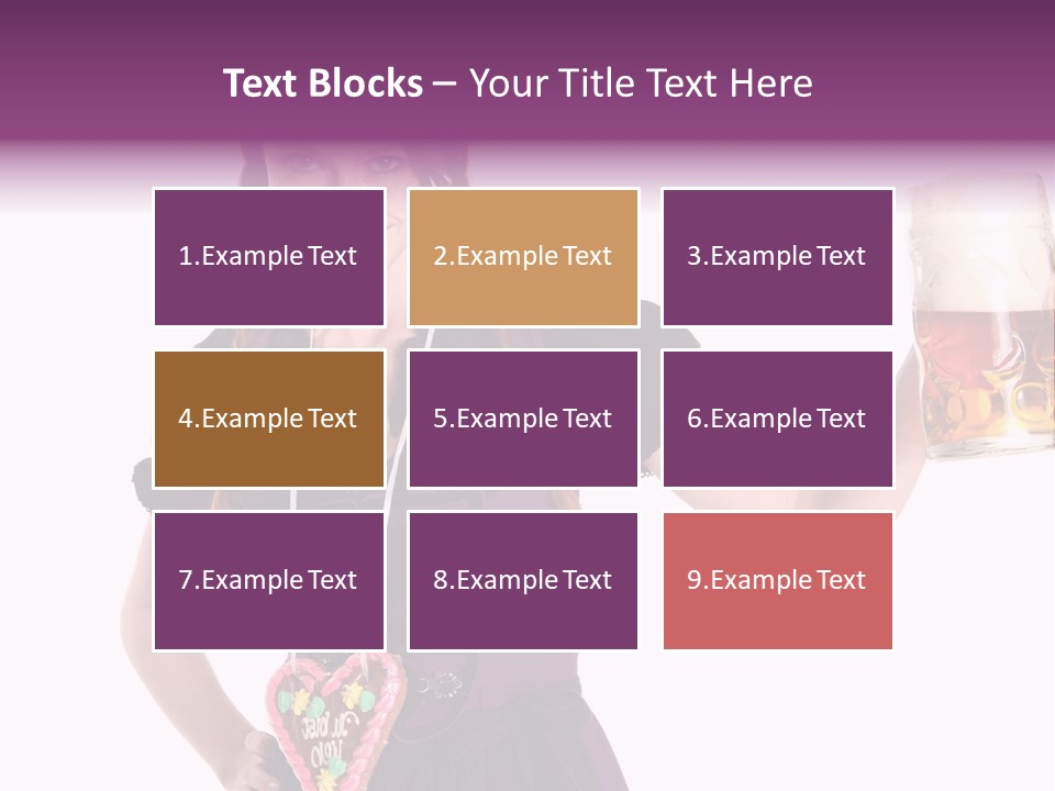 Oktoberfest Frau Trachtenkleid PowerPoint Template