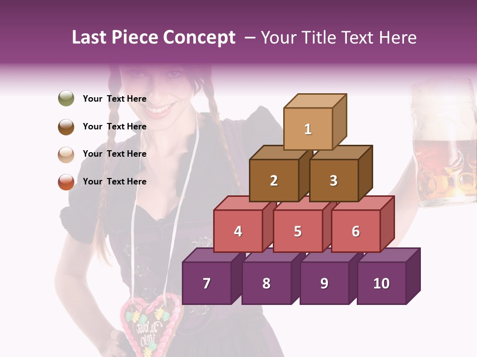 Oktoberfest Frau Trachtenkleid PowerPoint Template