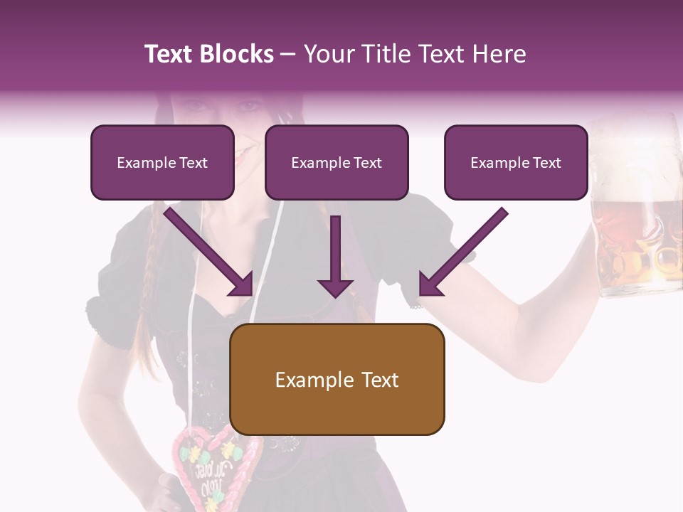 Oktoberfest Frau Trachtenkleid PowerPoint Template