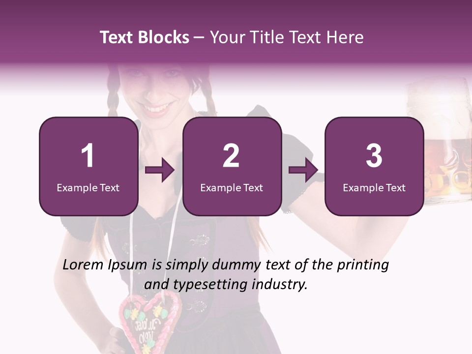 Oktoberfest Frau Trachtenkleid PowerPoint Template