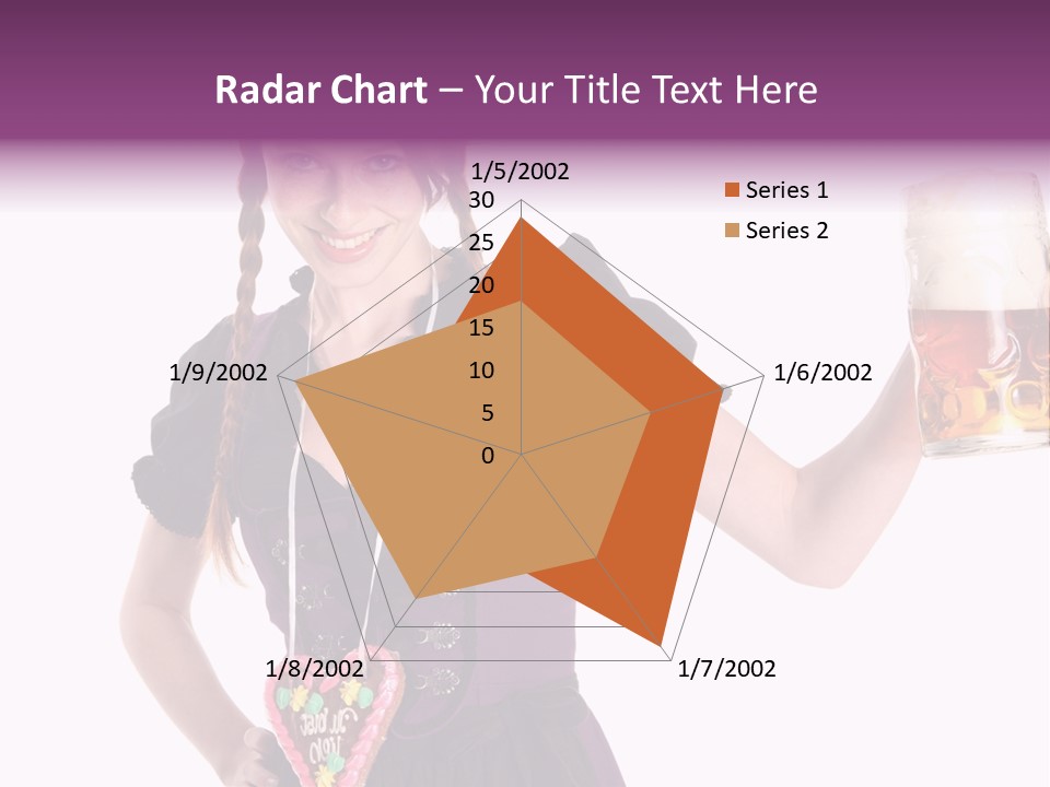 Oktoberfest Frau Trachtenkleid PowerPoint Template