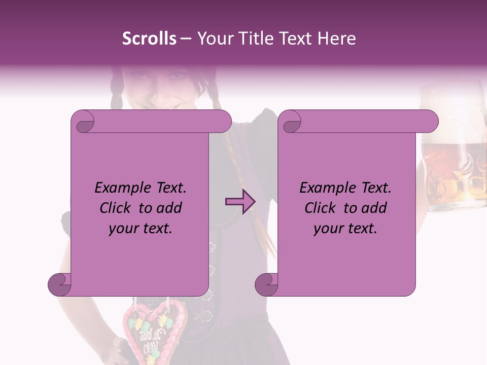 Oktoberfest Frau Trachtenkleid PowerPoint Template