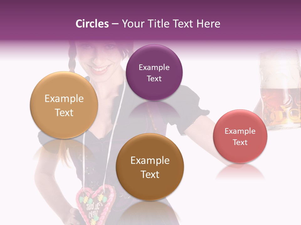 Oktoberfest Frau Trachtenkleid PowerPoint Template