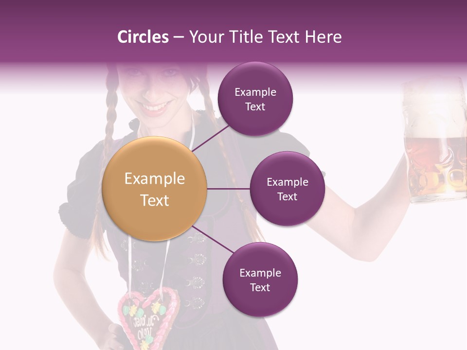 Oktoberfest Frau Trachtenkleid PowerPoint Template