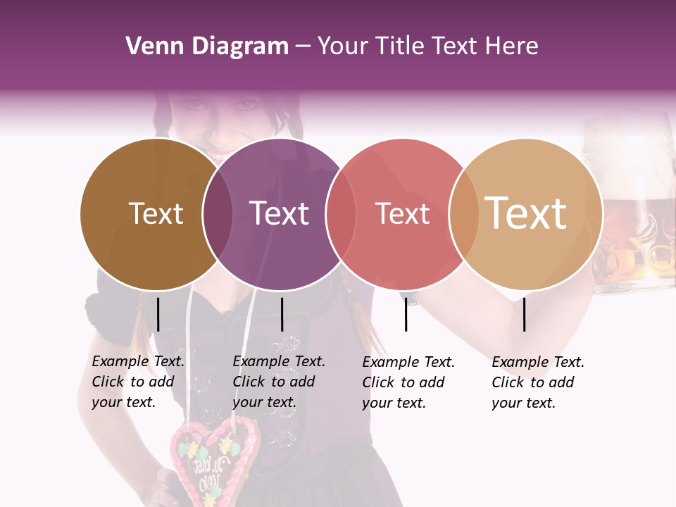 Oktoberfest Frau Trachtenkleid PowerPoint Template