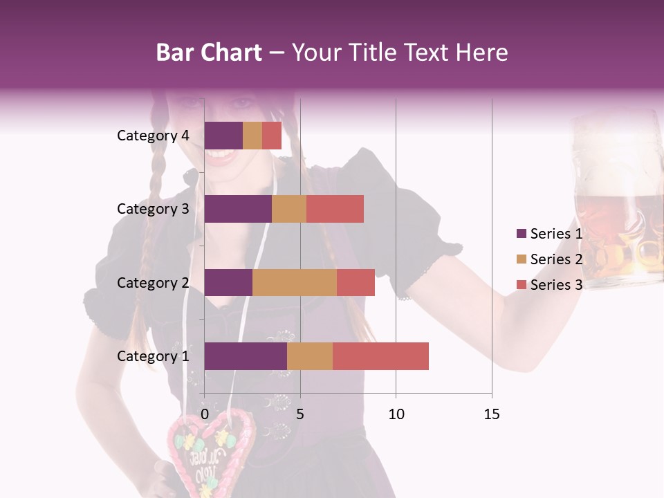 Oktoberfest Frau Trachtenkleid PowerPoint Template