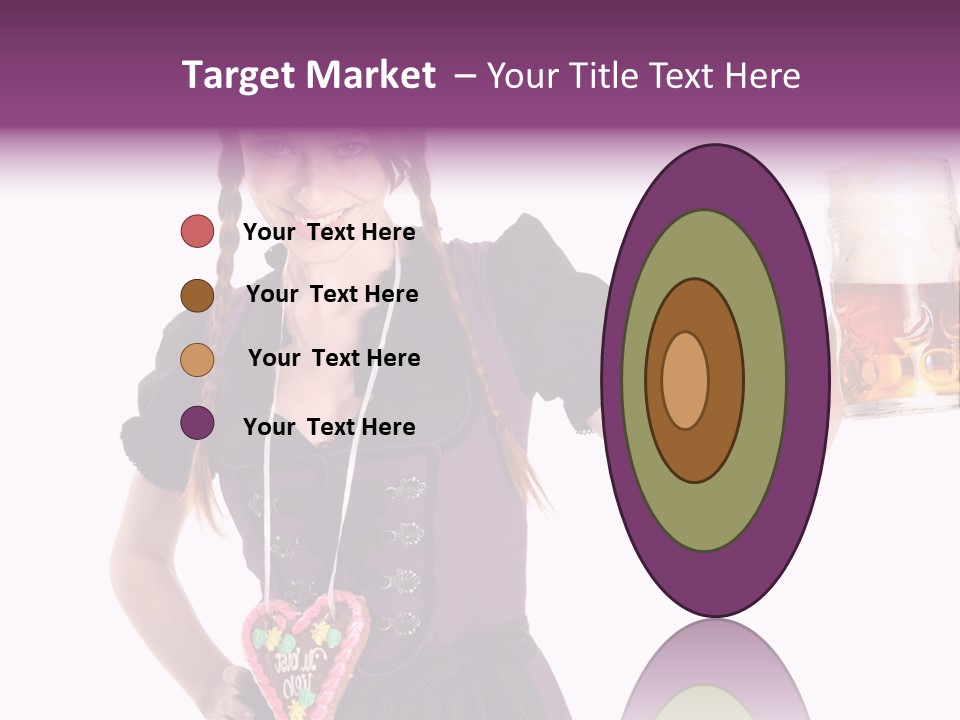 Oktoberfest Frau Trachtenkleid PowerPoint Template