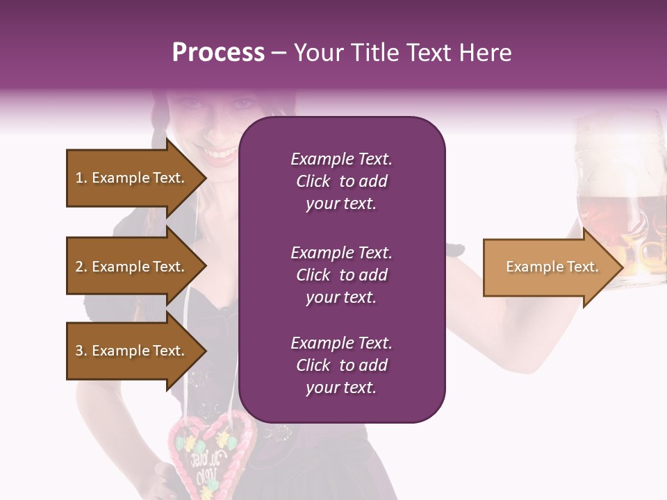 Oktoberfest Frau Trachtenkleid PowerPoint Template