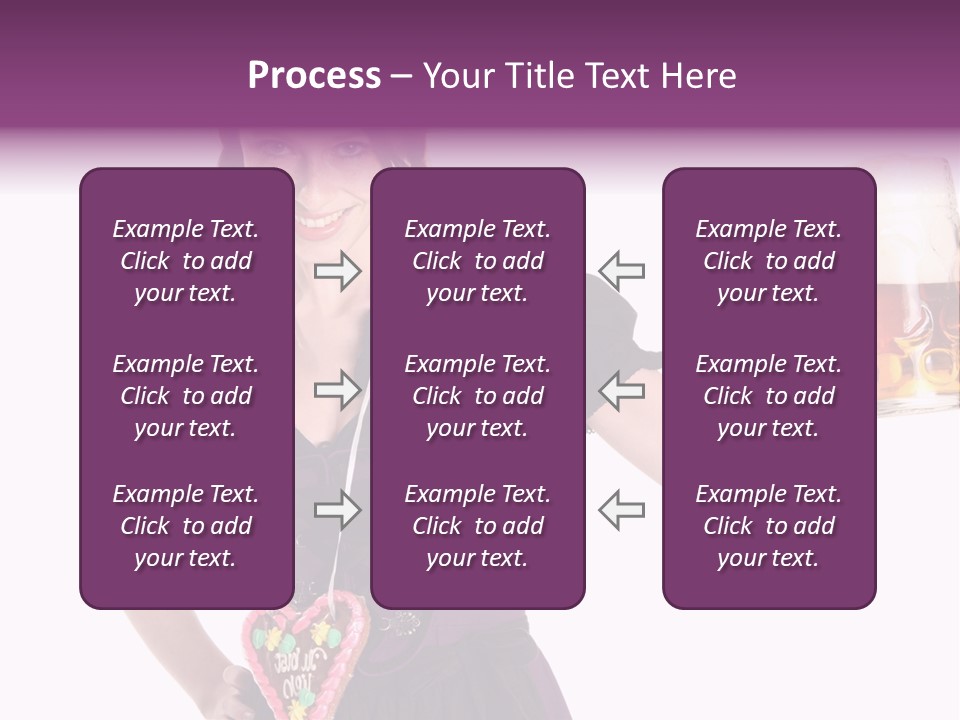 Oktoberfest Frau Trachtenkleid PowerPoint Template