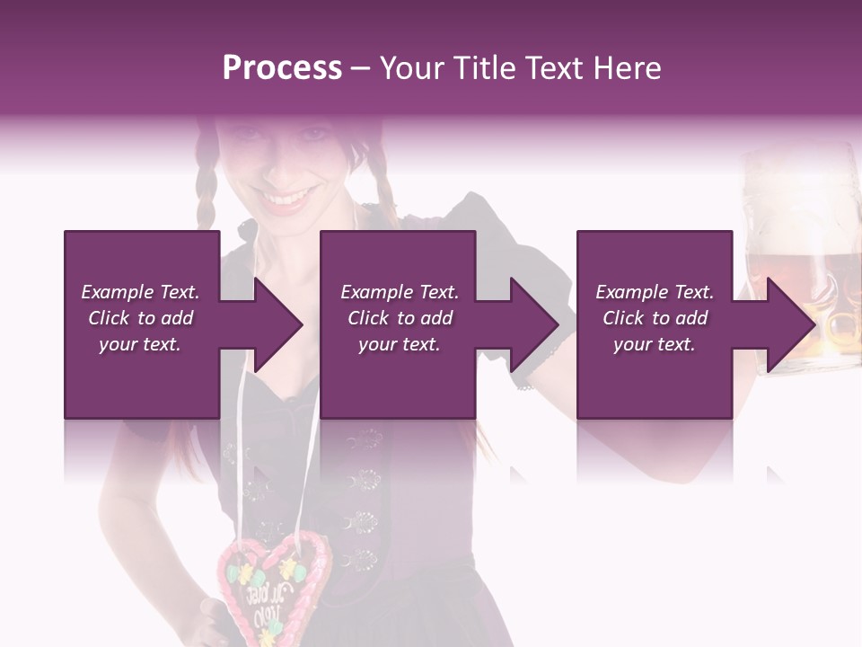 Oktoberfest Frau Trachtenkleid PowerPoint Template