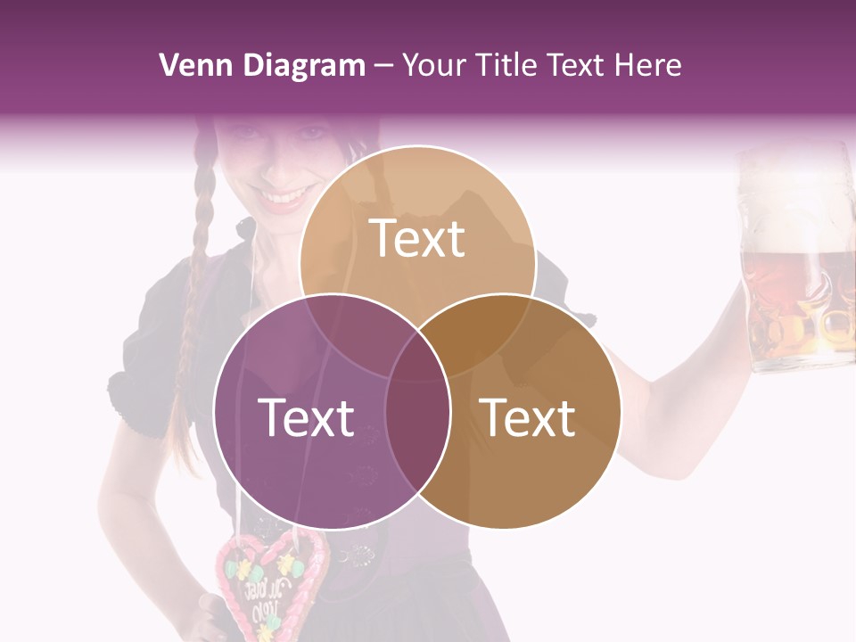 Oktoberfest Frau Trachtenkleid PowerPoint Template