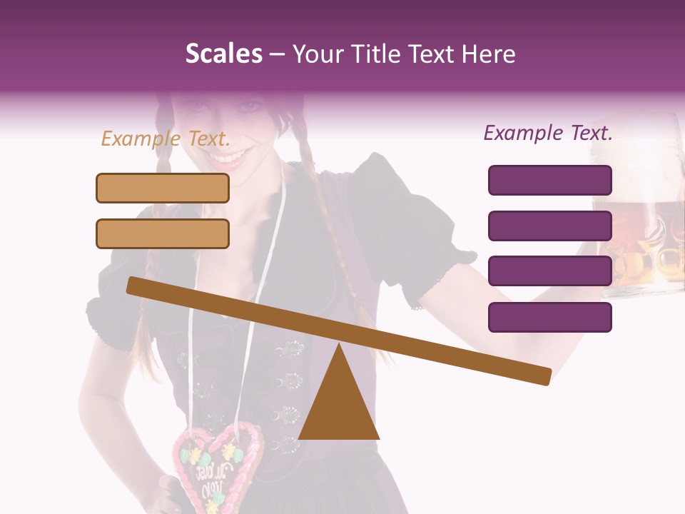 Oktoberfest Frau Trachtenkleid PowerPoint Template