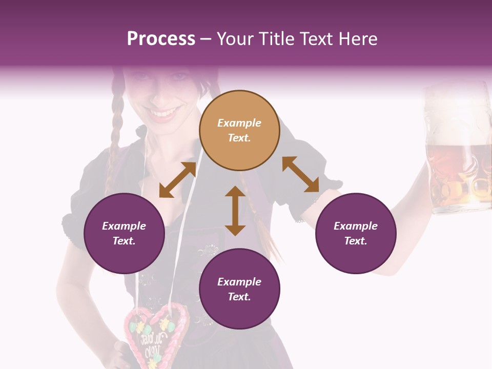 Oktoberfest Frau Trachtenkleid PowerPoint Template