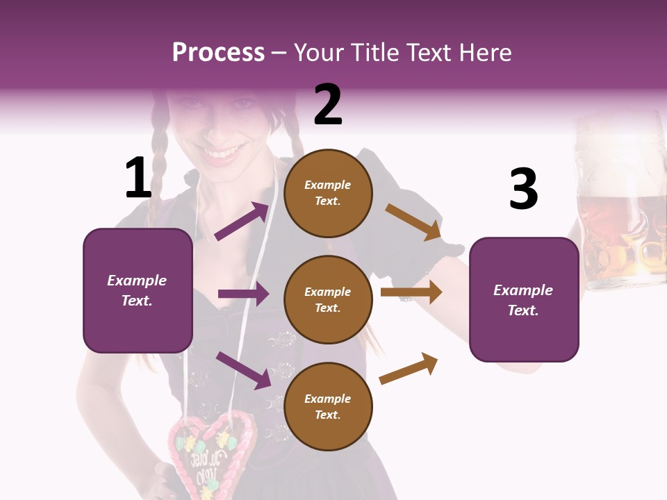 Oktoberfest Frau Trachtenkleid PowerPoint Template