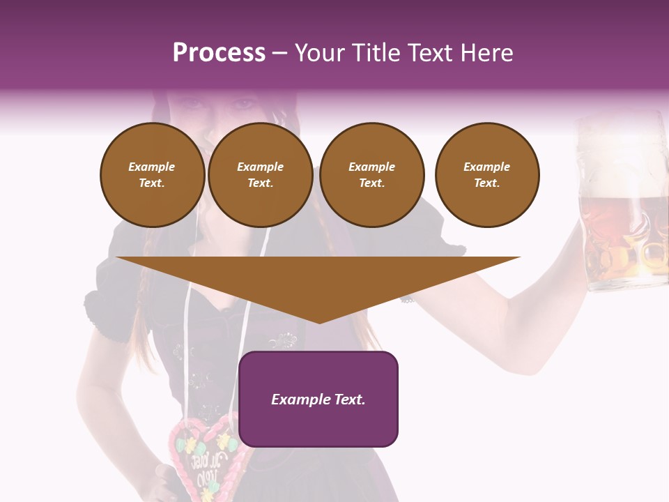 Oktoberfest Frau Trachtenkleid PowerPoint Template