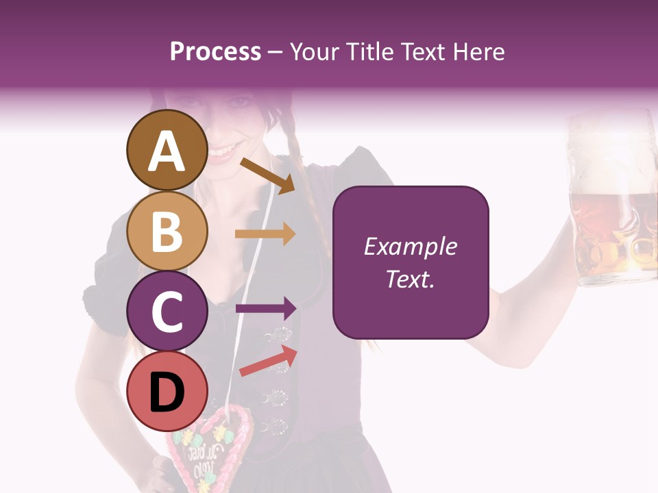 Oktoberfest Frau Trachtenkleid PowerPoint Template