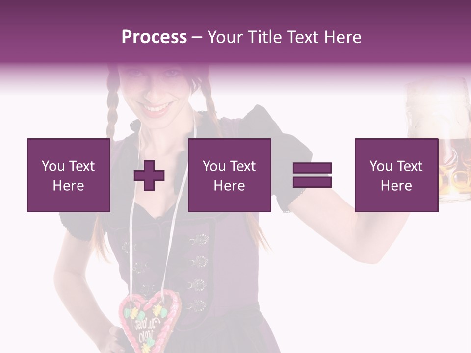 Oktoberfest Frau Trachtenkleid PowerPoint Template